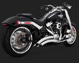 Vance & Hines V26075 Big Radius 2-2 Exhaust Chrome for Softail 2018 (Fits Fatboy/Breakout/FXDR)