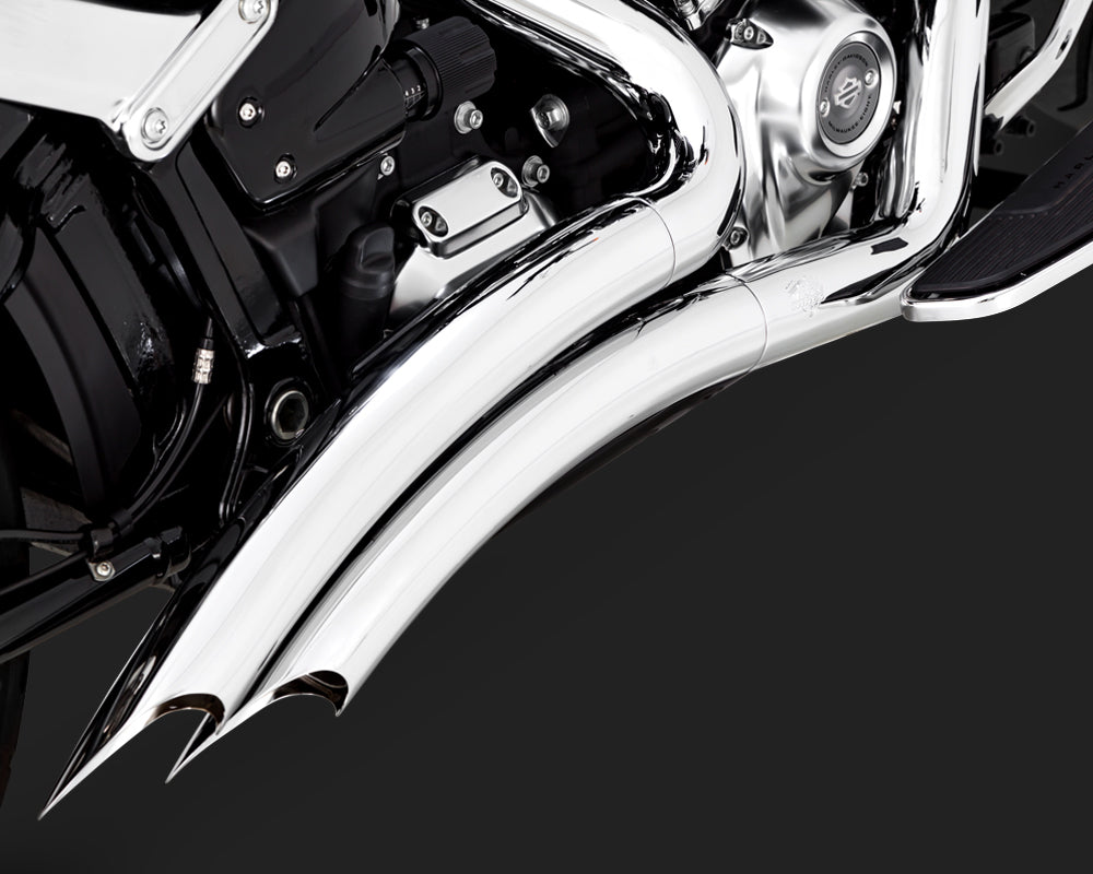 Vance & Hines V26075 Big Radius 2-2 Exhaust Chrome for Softail 2018 (Fits Fatboy/Breakout/FXDR)