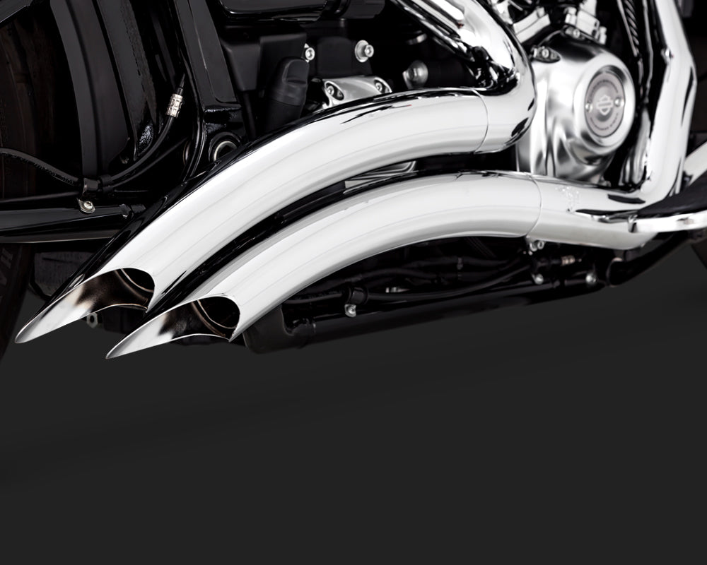 Vance & Hines V26075 Big Radius 2-2 Exhaust Chrome for Softail 2018 (Fits Fatboy/Breakout/FXDR)