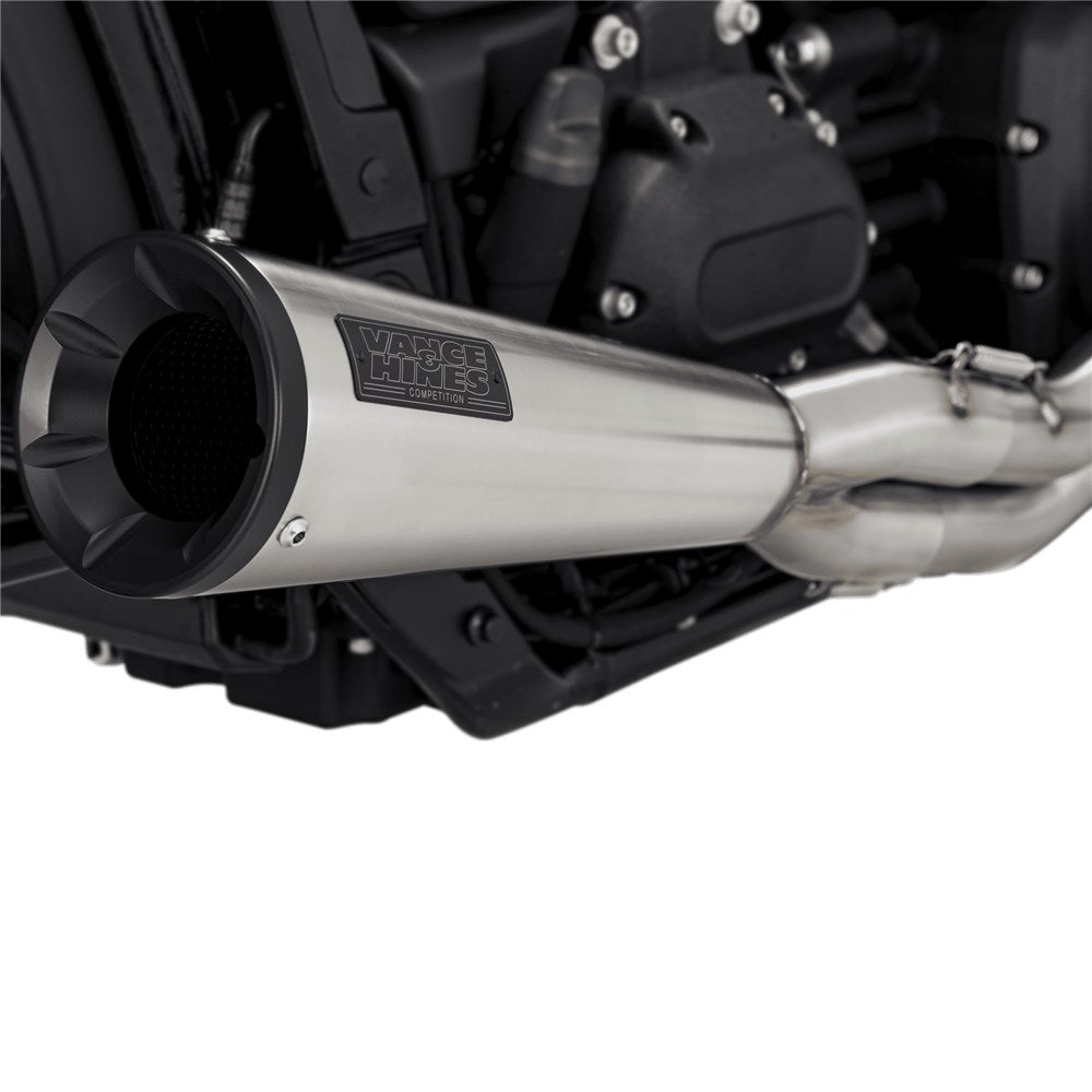 Vance & Hines V27323 PCX Stainless 2-1 Upsweep Exhaust for Softail 18-23 (includes FXFB/FXBB/FLSL/FLDE/FXLR)