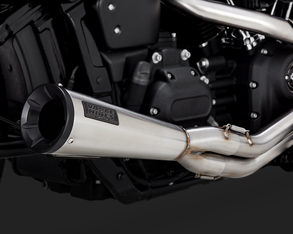 Vance & Hines V27623 Stainless 2-1 Upsweep Exhaust for Softail 18-Up (Fits FXFB/FXBB/FLSL/FLDE/FXLR)