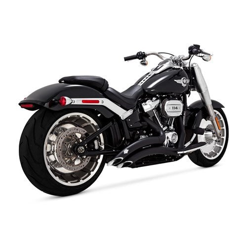 Vance & Hines V46375 Big Radius 2-2 PCX Exhaust Black for Softail Fat Boy, Breakout & FXDR 18-22 [INTERNAL]