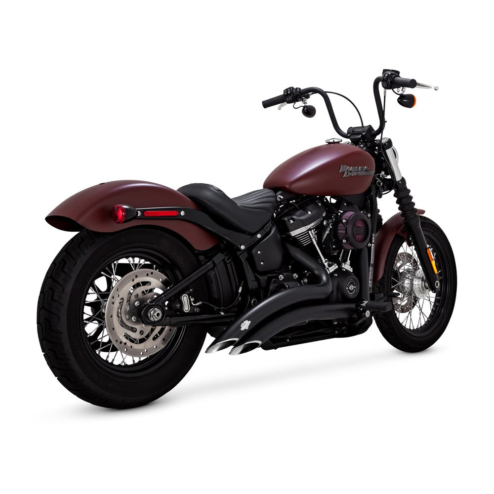 Vance & Hines V46377 PCX Big Radius 2-2 Exhaust Black for Softail 18-24 (excludes FXSB/FLSTF)