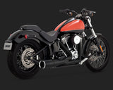 Vance & Hines V46543 Hi-Output 2-1 Short Exhaust Black for Softail 86-17 (excludes Rocker/CVO 2009 & FXSB/FXSE)