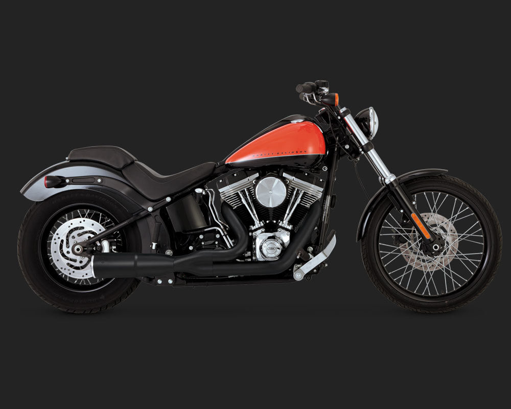 Vance & Hines V46543 Hi-Output 2-1 Short Exhaust Black for Softail 86-17 (excludes Rocker/CVO 2009 & FXSB/FXSE)