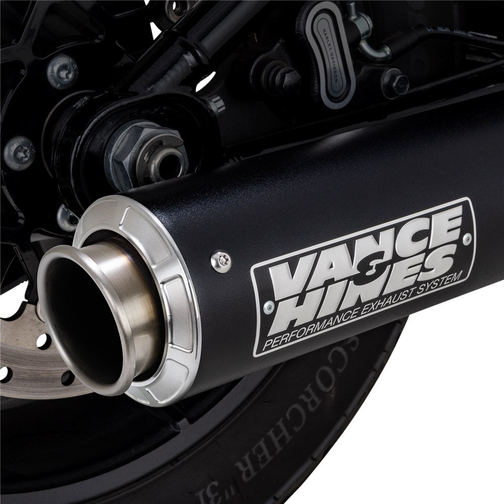Vance & Hines V46746 Supersport 4" Slip-On Muffler Black for Harley-Davidson Softail Street Bob/Low Rider S/Low Rider ST/Heritage 25-Up