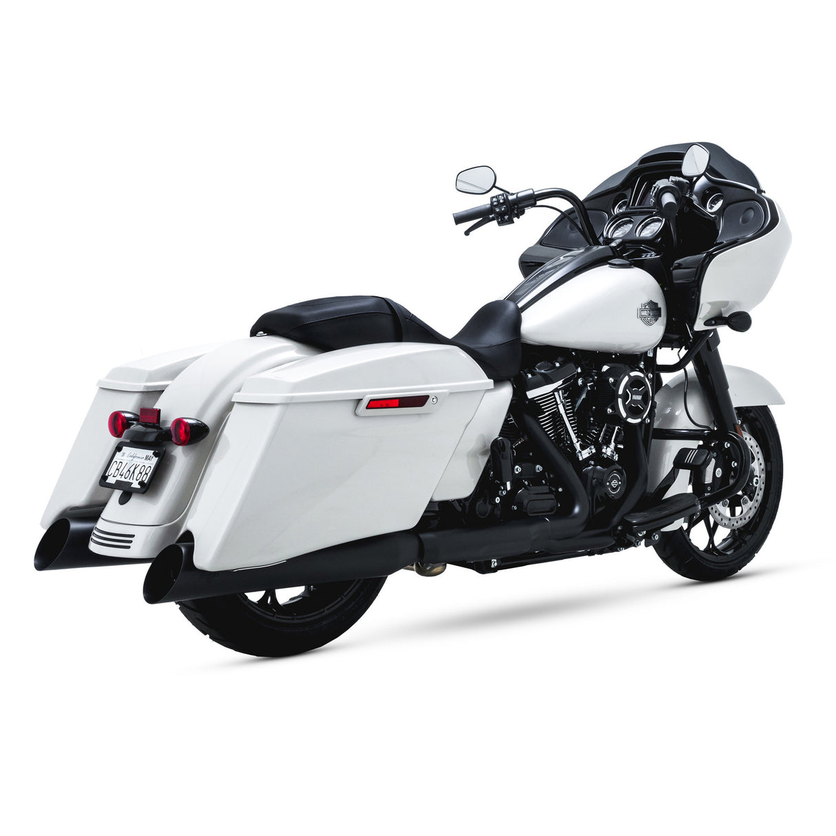 Vance & Hines V46764 Backslash 450 Slip-On Mufflers Black for Touring 17-Up