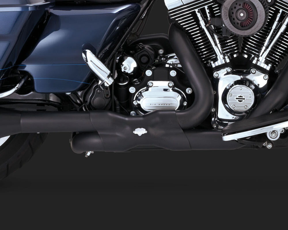 Vance & Hines V46832 Power Duals Header Pipes Black for Touring 09-16