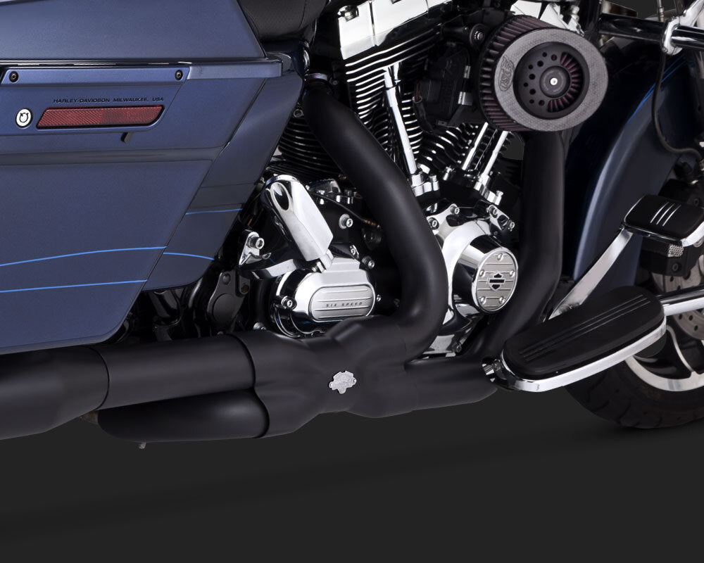 Vance & Hines V46832 Power Duals Header Pipes Black for Touring 09-16