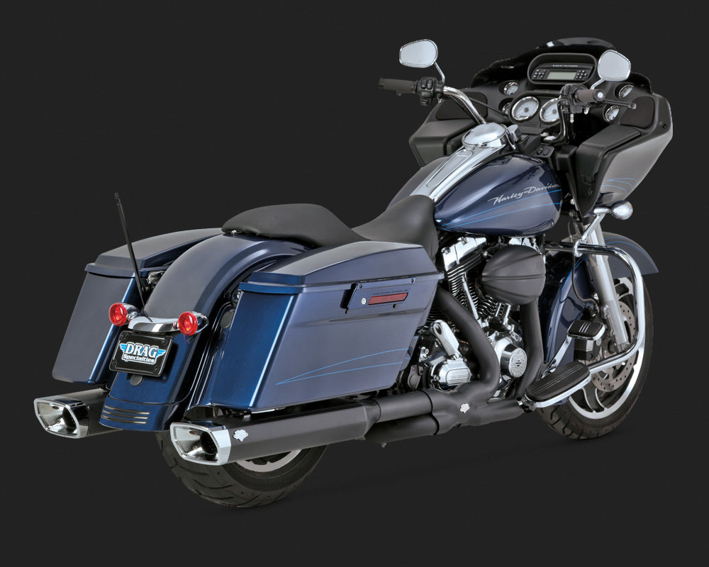Vance & Hines V46851 Monster Squared Slip-On Mufflers Black for Touring 95-15 CC1I [INTERNAL]