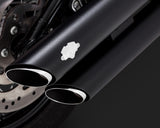 Vance & Hines V46875 Twin Slash 3" Slip-Ons Mufflers Black for Softail 18-Up (excludes FXFB/FLDE/FLHC)