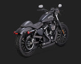 Vance & Hines V47229 Shortshots Staggered Exhaust Black for Sportster 14-22 (excludes XL1200CX 2017)