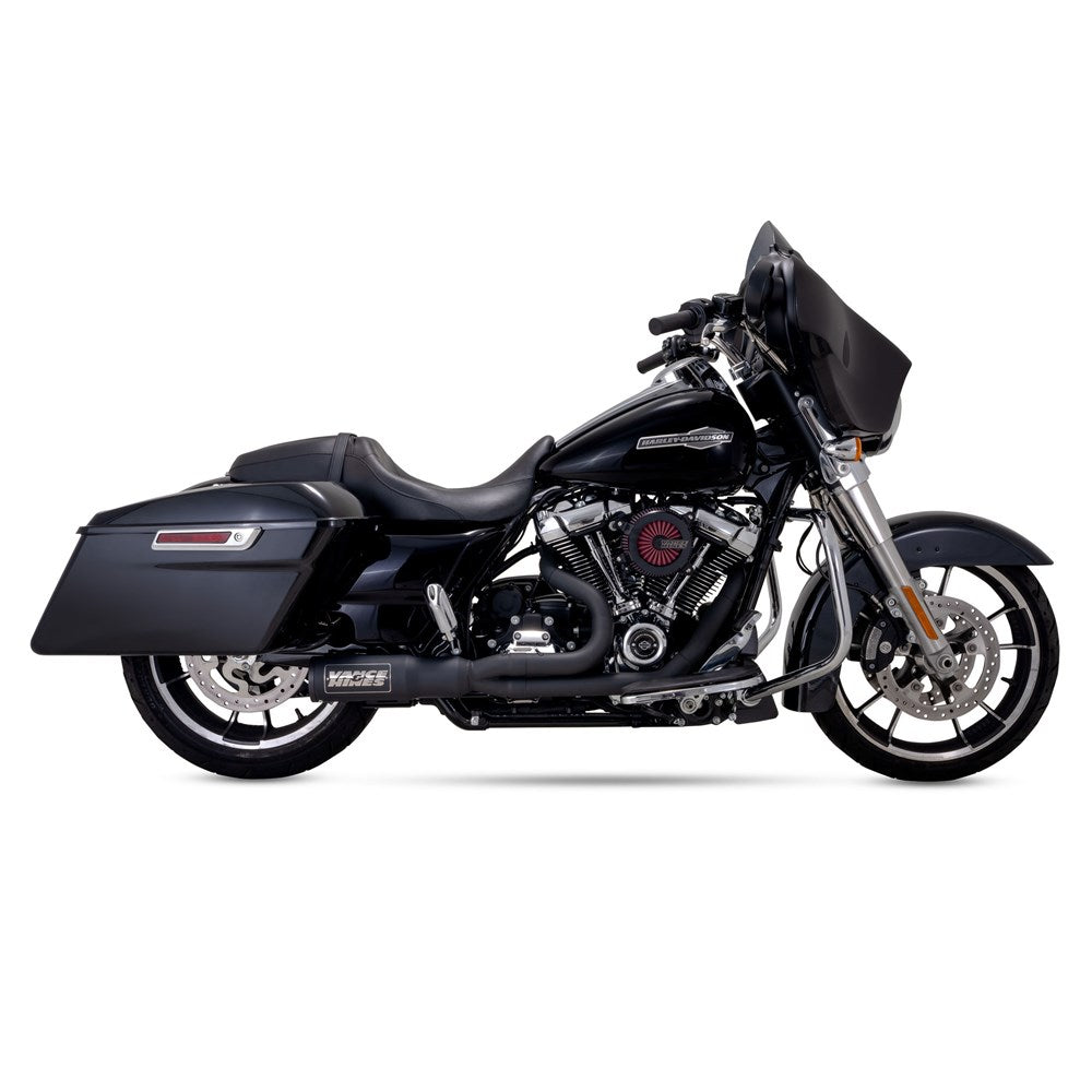 Vance & Hines V47321 Hi-Output RR 2-1 Exhaust Black for Harley-Davidson Touring 17-23 Models