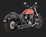 Vance & Hines V47339 PCX Big Shots Staggered Exhaust Black for Softail 86-17 (excludes Rocker/CVO 2009 & FXSB/FXSE)