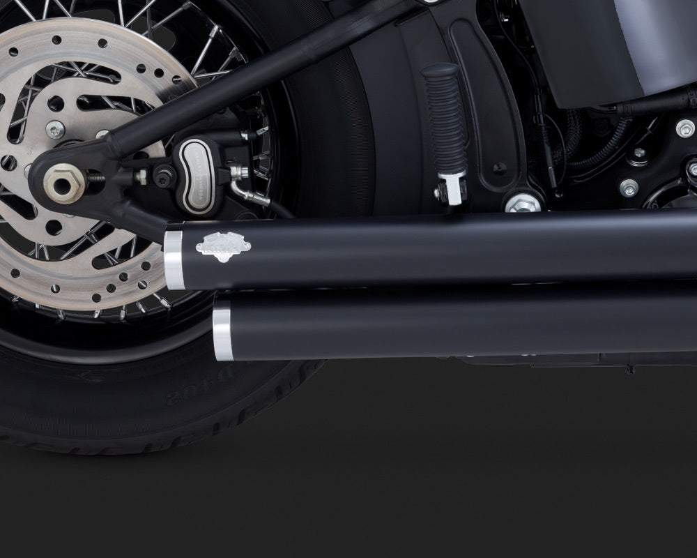 Vance & Hines V47339 PCX Big Shots Staggered Exhaust Black for Softail 86-17 (excludes Rocker/CVO 2009 & FXSB/FXSE)