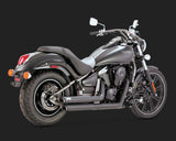 Vance & Hines V48397 Twin Slash Staggered Exhaust Black for Kawasaki VN900 Classic/LT/Custom 06-15