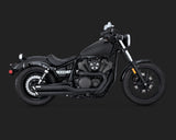 Vance & Hines V48531 Twin Slash Staggered Exhaust Black for Yamaha Bolt/R-Spec 950 13-22