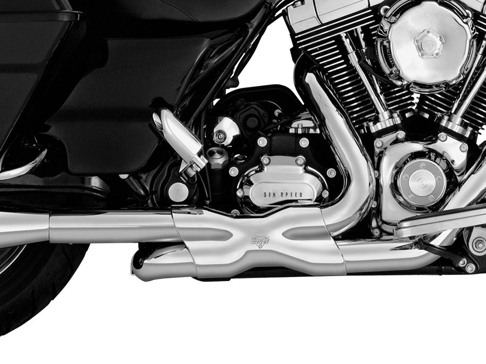 Vance & Hines VH-16332 Power Duals Right Side Tuck & Under Headers Chrome for Touring 09-16