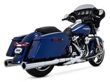 Vance & Hines VH-16371 Power Duals Right Side Tuck & Under Headers Chrome for Touring 17-Up