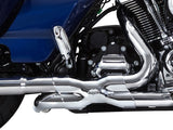 Vance & Hines VH-16371 Power Duals Right Side Tuck & Under Headers Chrome for Touring 17-Up