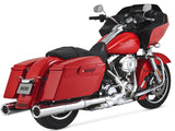 Vance & Hines VH-16455 4.5" Hi-Output Slip-On Mufflers Chrome for Touring 95-16