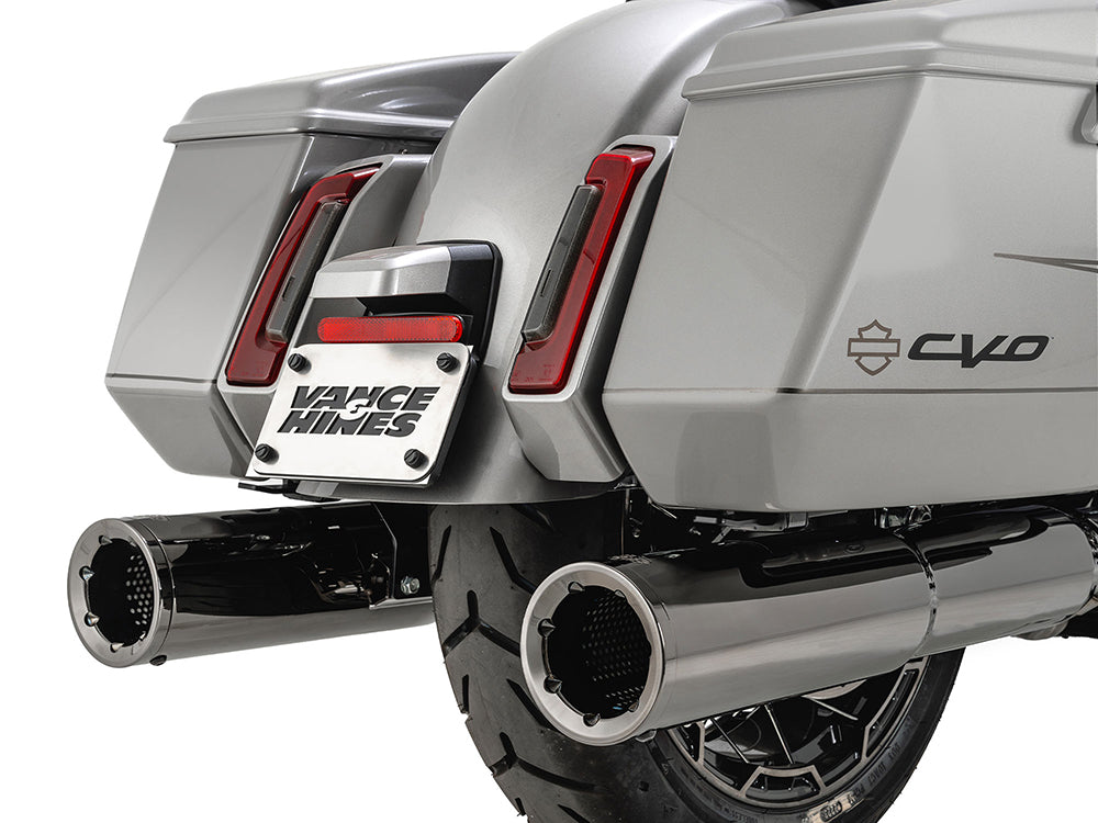 Vance & Hines VH-16468 4.5" Hi-Output Slip-On Mufflers Dark Chrome for Touring 17-Up