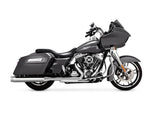 Vance & Hines VH-16673 4.5" Torquer 450 Slip-On Mufflers Chrome w/Chrome End Caps for Touring 95-16