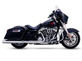 Vance & Hines VH-16674 4.5" Torquer 450 Slip-On Mufflers Chrome w/Chrome End Caps for Touring 17-Up