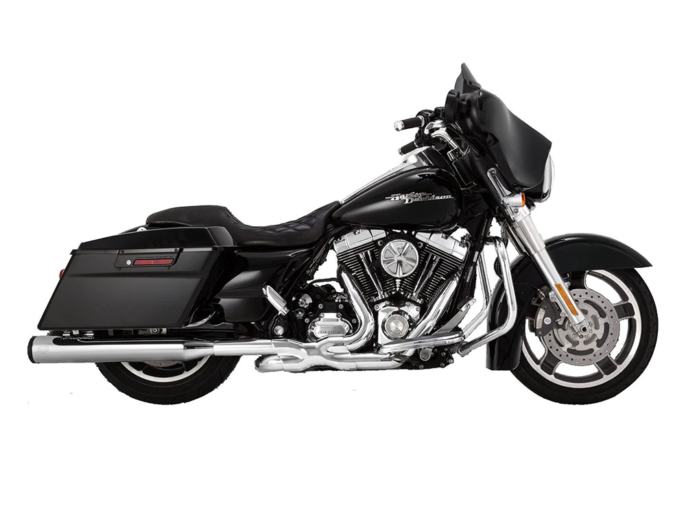 Vance & Hines VH-16708 4" Eliminator 400 Slip-On Mufflers Chrome w/Black End Caps for Touring 17-Up