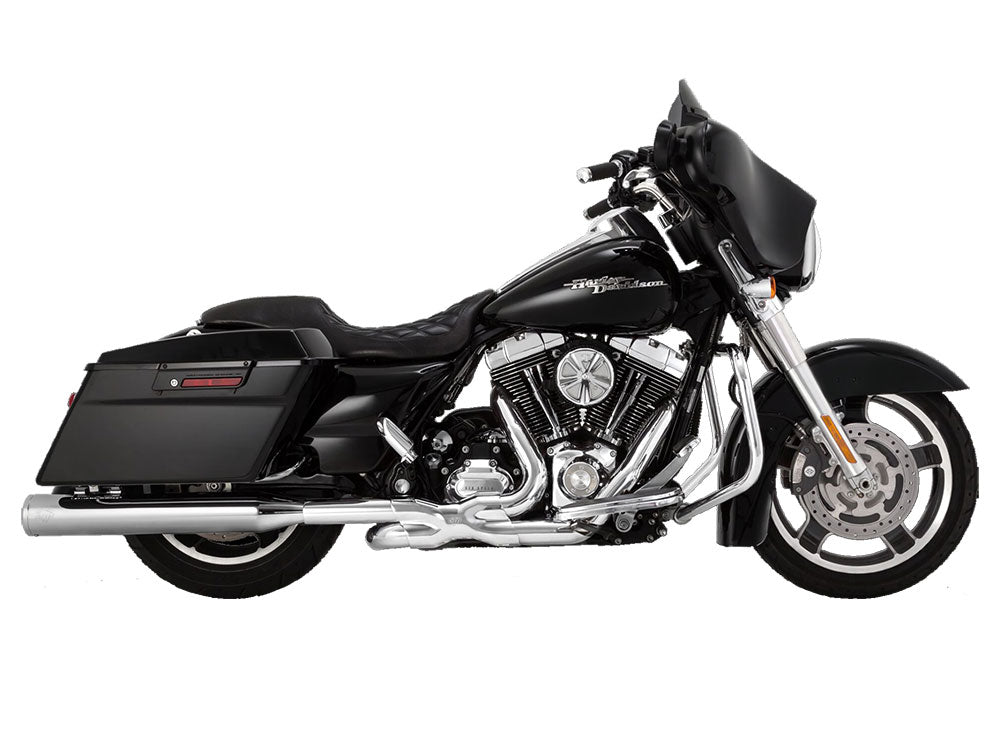 Vance & Hines VH-16714 4" Eliminator 400 Slip-On Mufflers Chrome w/Chrome End Caps for Touring 17-Up