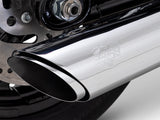 Vance & Hines VH-16750 4" Twin Slash Slip-On Muffler Chrome for Harley-Davidson Softail Street Bob/Low Rider S/Low Rider ST/Heritage 25-Up
