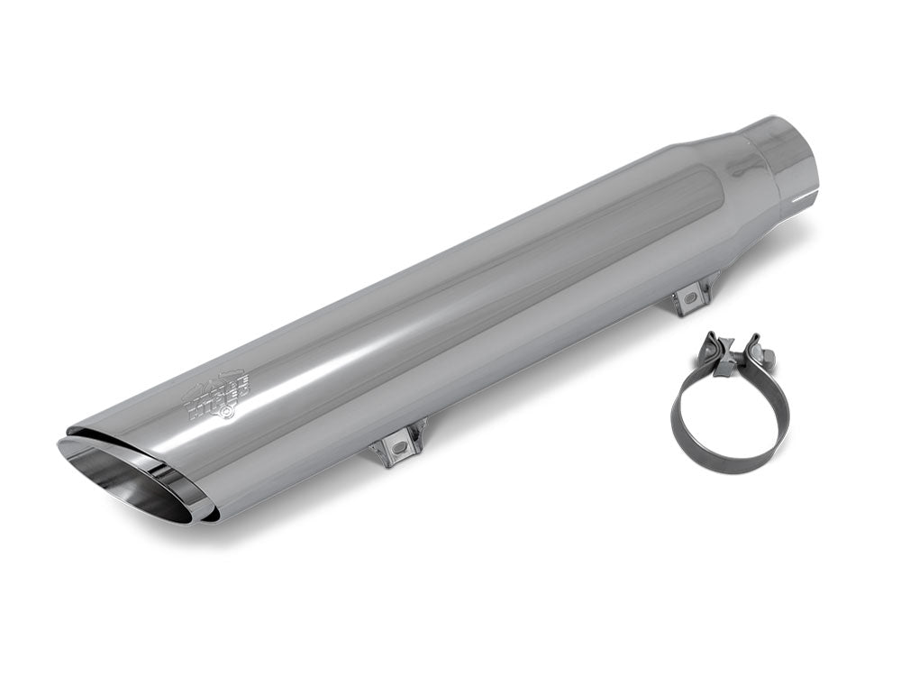 Vance & Hines VH-16750 4" Twin Slash Slip-On Muffler Chrome for Harley-Davidson Softail Street Bob/Low Rider S/Low Rider ST/Heritage 25-Up