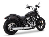 Vance & Hines VH-16750 4" Twin Slash Slip-On Muffler Chrome for Harley-Davidson Softail Street Bob/Low Rider S/Low Rider ST/Heritage 25-Up