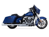 Vance & Hines VH-16780 4" Monster Round Slip-On Mufflers Chrome w/Chrome End Caps for Touring 17-Up