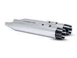 Vance & Hines VH-16792 4.5" Blackbird 450 Slip-On Mufflers Chrome w/Black End Caps for Touring 17-Up