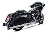 Vance & Hines VH-16792 4.5" Blackbird 450 Slip-On Mufflers Chrome w/Black End Caps for Touring 17-Up
