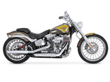 Vance & Hines VH-16834 3" Twin Slash Slip-On Mufflers Chrome for Softail FXST/Heritage Softail Classic 07-17/Breakout 13-17/Rocker 08-11