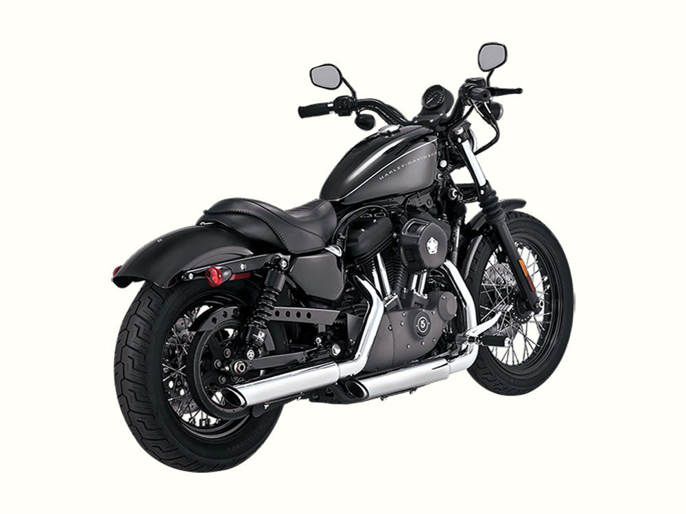 Vance & Hines VH-16839 Twin Slash Slip-On Mufflers Chrome for Sportster 04-13