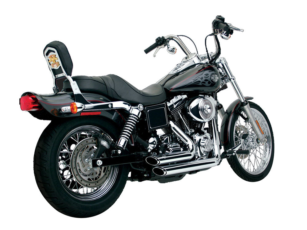 Vance & Hines VH-17213 Shortshots Staggered Exhaust Chrome for Dyna 91-05