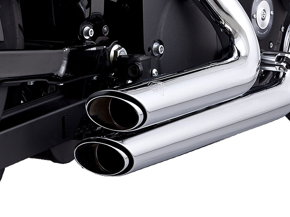 Vance & Hines VH-17221 Shortshots Staggered Exhaust Chrome for Softail 86-17 Non-240 Tyre Models