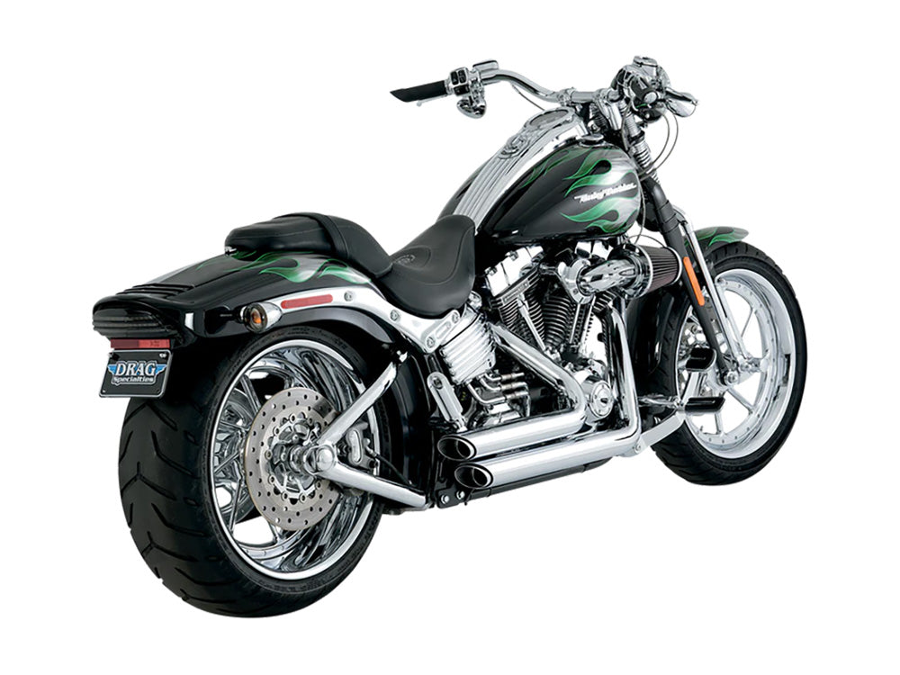 Vance & Hines VH-17221 Shortshots Staggered Exhaust Chrome for Softail 86-17 Non-240 Tyre Models