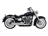 Vance & Hines VH-17341 Big Shots Staggered Exhaust Chrome for Softail 18-Up Non-240 Tyre Models