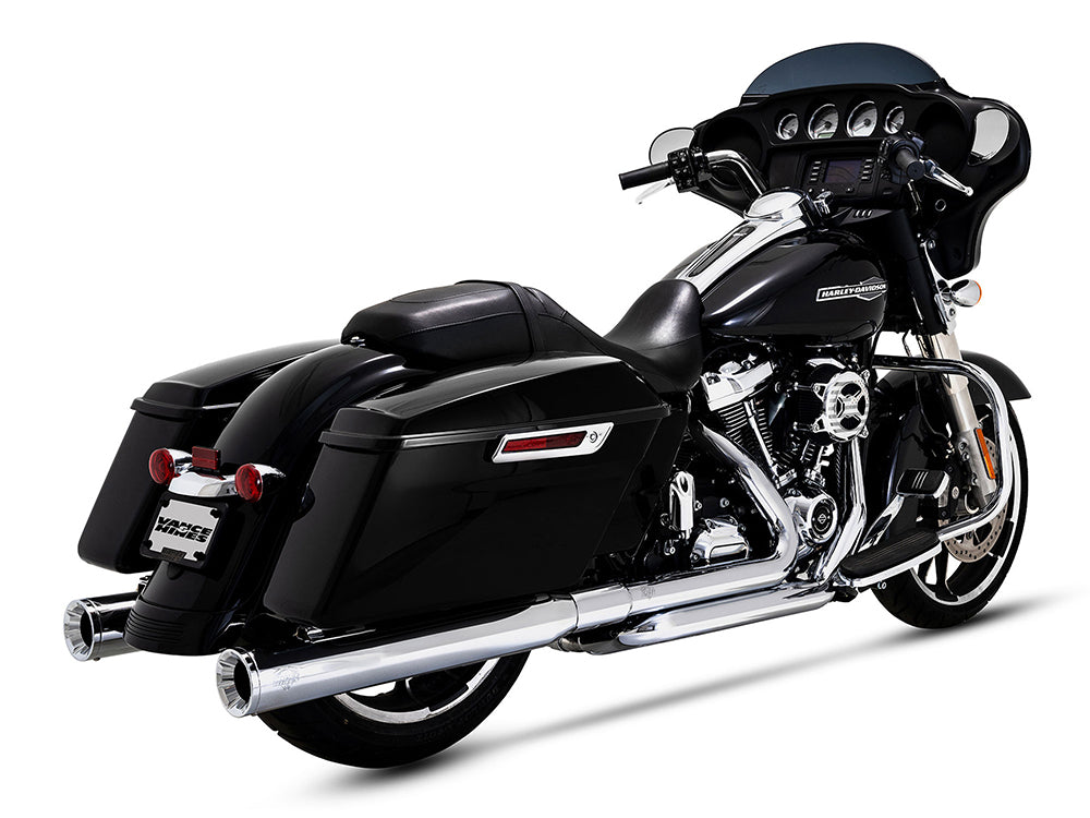 Vance & Hines VH-17351 Dresser Duals Right Side Tuck & Under Headers Chrome for Touring 17-Up