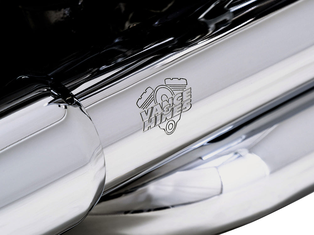 Vance & Hines VH-17351 Dresser Duals Right Side Tuck & Under Headers Chrome for Touring 17-Up