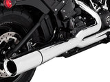 Vance & Hines VH-17387 Pro Pipe 2-1 Exhaust Chrome for Softail 18-Up Non-240 Tyre Models