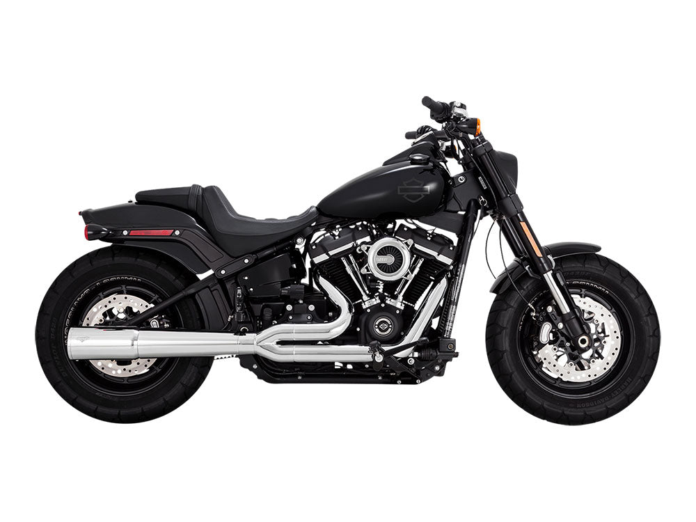 Vance & Hines VH-17387 Pro Pipe 2-1 Exhaust Chrome for Softail 18-Up Non-240 Tyre Models