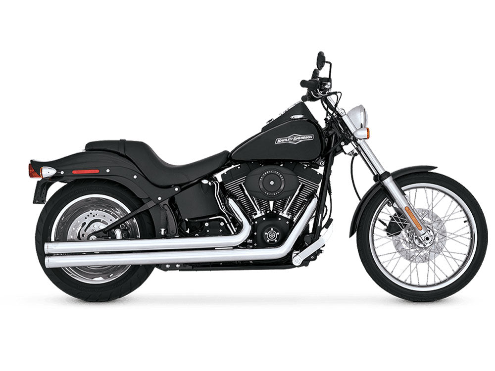 Vance & Hines VH-17923 Big Shots Long Exhaust Chrome for Softail 86-17 Non-240 Tyre Models