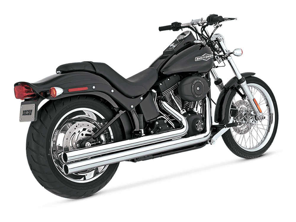 Vance & Hines VH-17923 Big Shots Long Exhaust Chrome for Softail 86-17 Non-240 Tyre Models