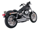 Vance & Hines VH-17958 Big Shots Staggered Exhaust Chrome for Dyna 06-17