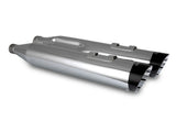 Vance & Hines VH-17960 4.5" Razorback Slash Cut Slip-On Mufflers Chrome w/Black End Caps for Harley-Davidson Touring 17-Up